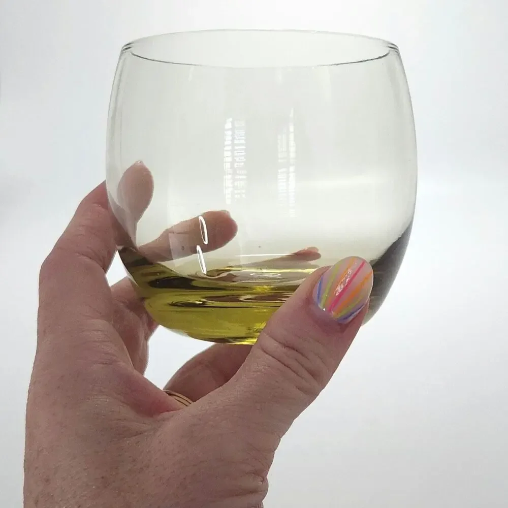 Vintage MCM Rocks Glass | Cintrine Sommerso-Style Whiskey Cocktail Tumbler